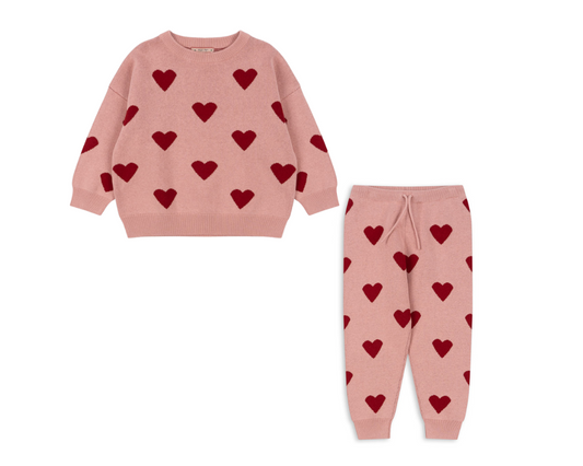 Lapis Knit Sweat Set - Mellow Rose