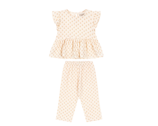 Coco Pants Set - Carta Rosa