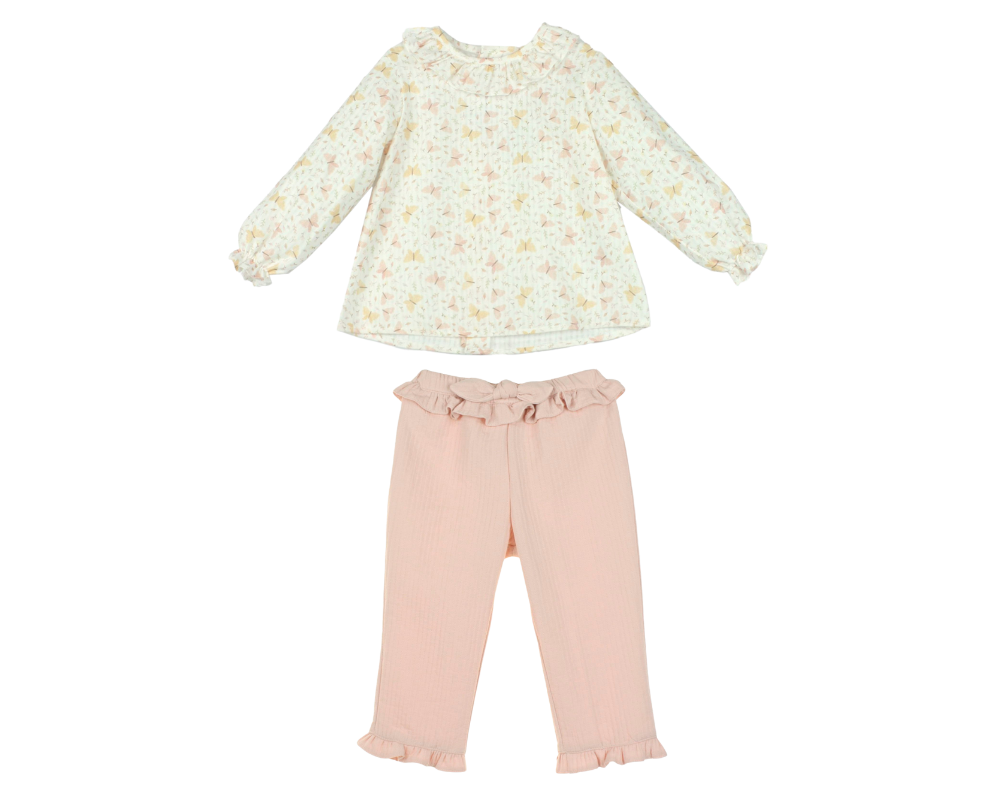 Bebito Butterfly Blouse and Legging Set