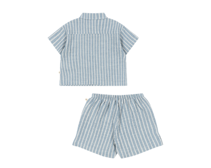 Elliot Shorts Set - Trio Bleu Stripe