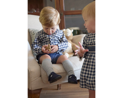 Blue Checkered Boys Set