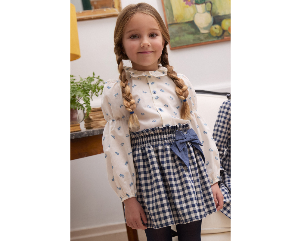 Daisy Checkered Skirt Set