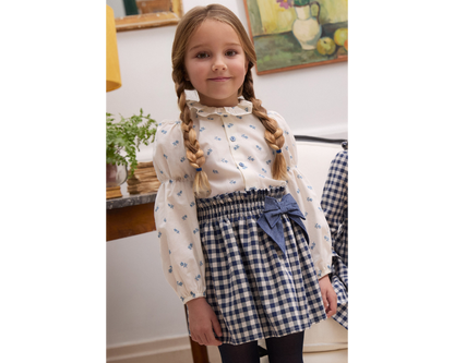 Daisy Checkered Skirt Set