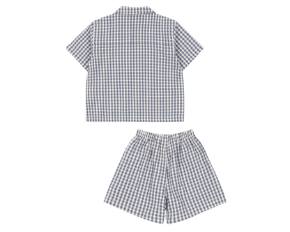 Kim Captains Check Shorts Set