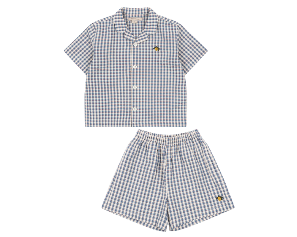 Kim Captains Check Shorts Set