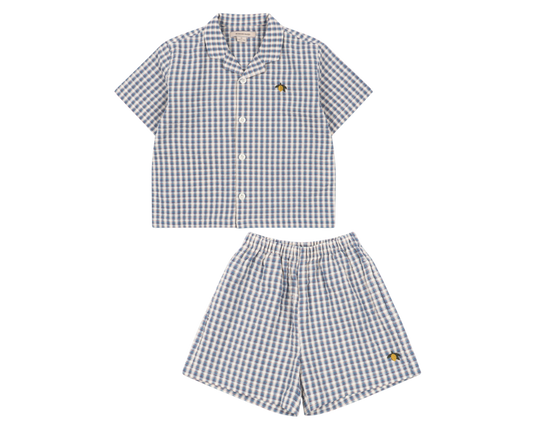 Kim Captains Check Shorts Set