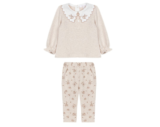 Beige Set with Embroidery