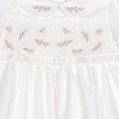 Baby Smocked Ecru Dress