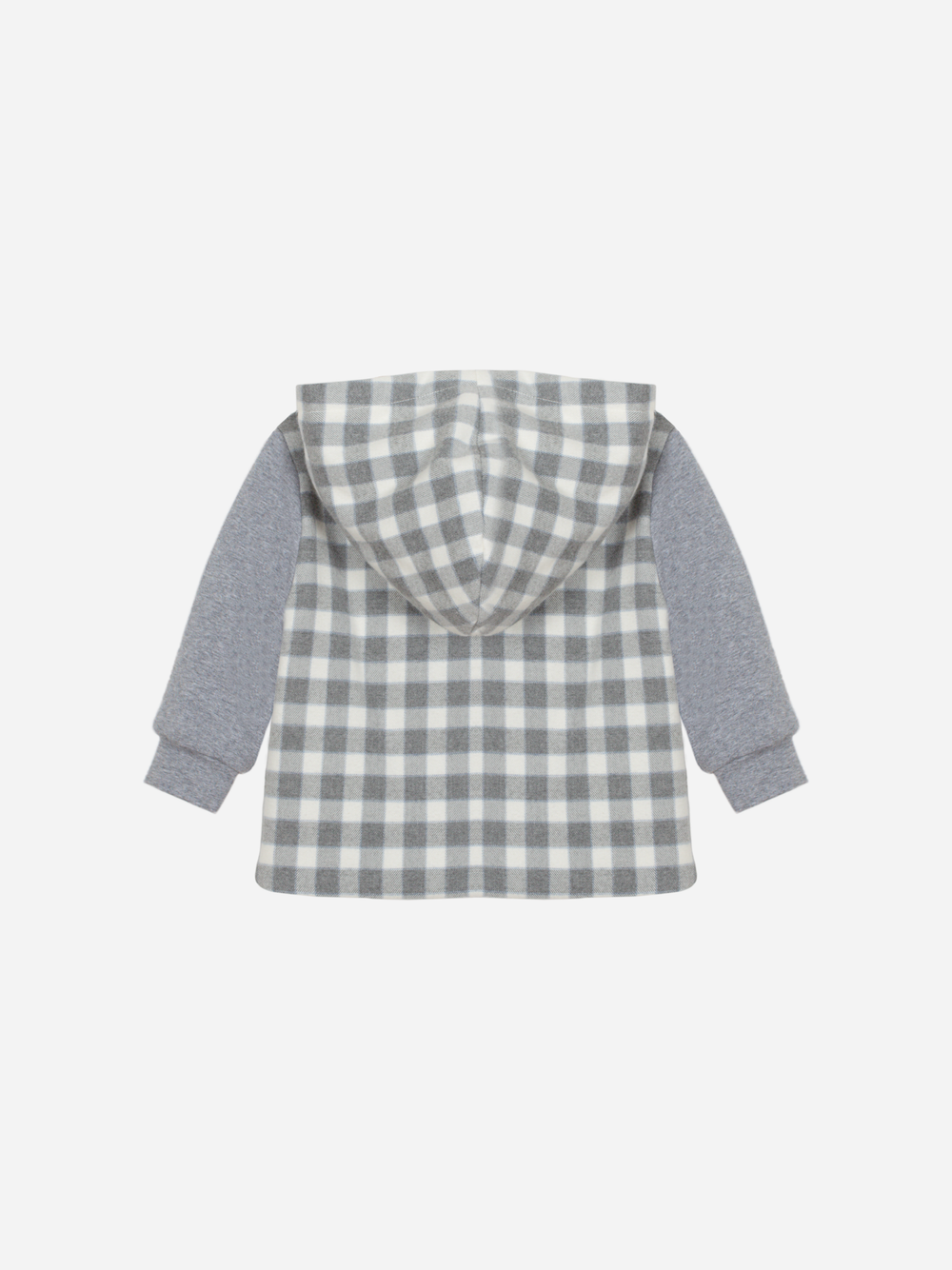 Grey and Ecru Check Overshirt