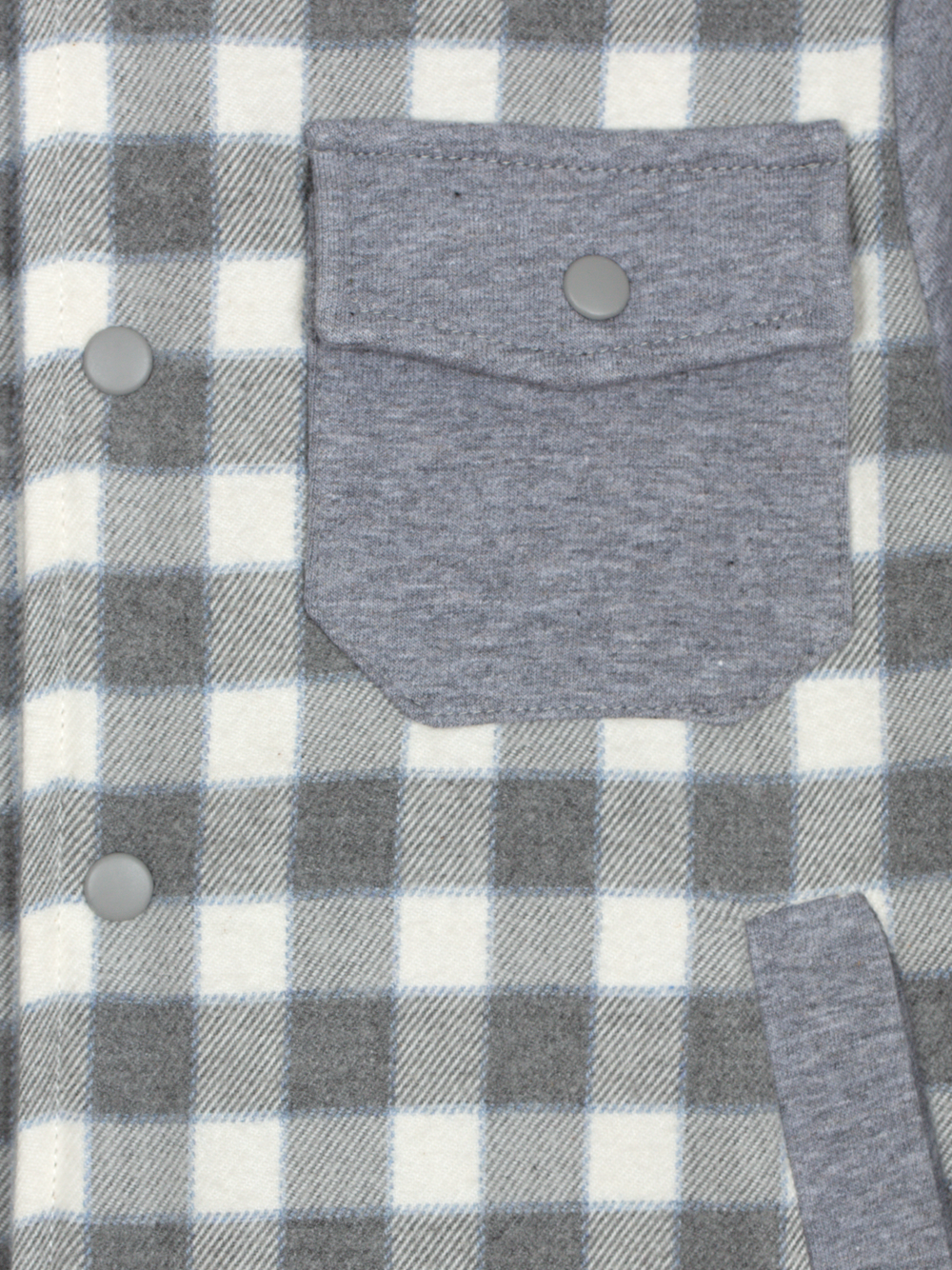 Grey and Ecru Check Overshirt