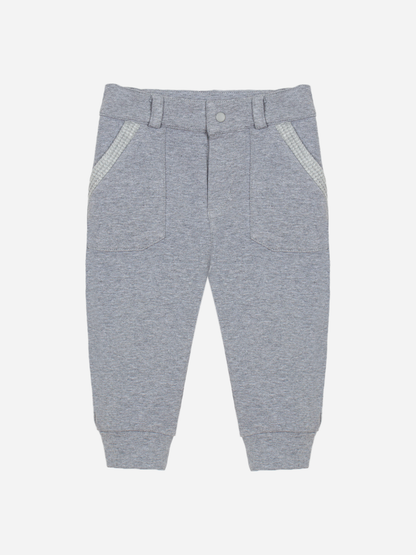 Grey Cotton Fleece Trousers