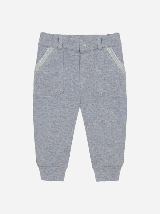 Grey Cotton Fleece Trousers