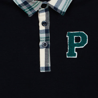 Marine Polo and Emerald Pant Set