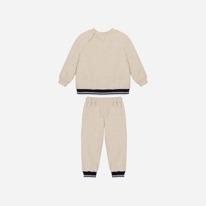 Beige Melange Sweat Set