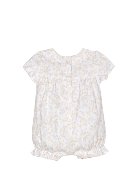 Beige Toile Jersey Romper