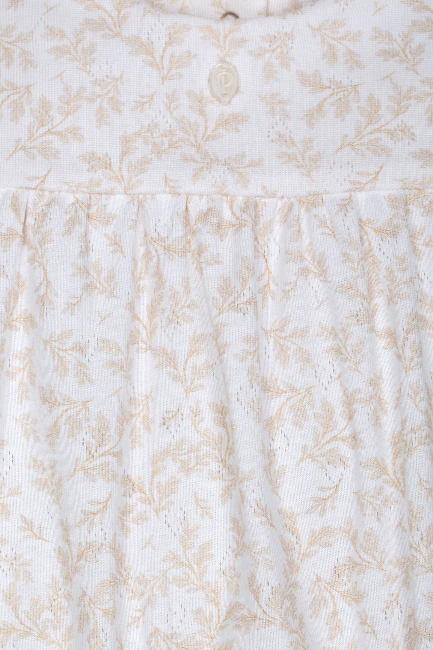 Beige Toile Jersey Romper