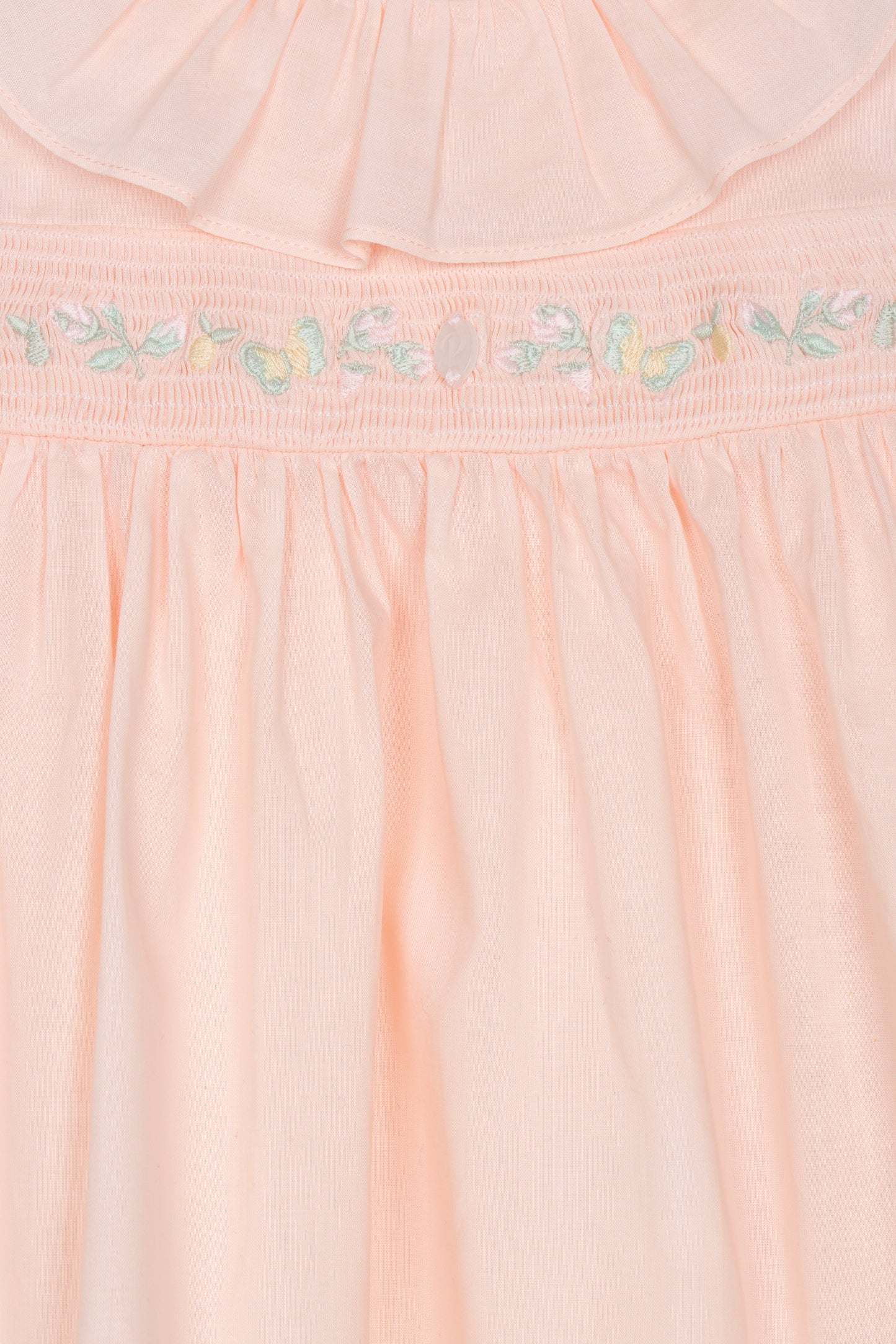 Elegant Salmon Embroidered Dress