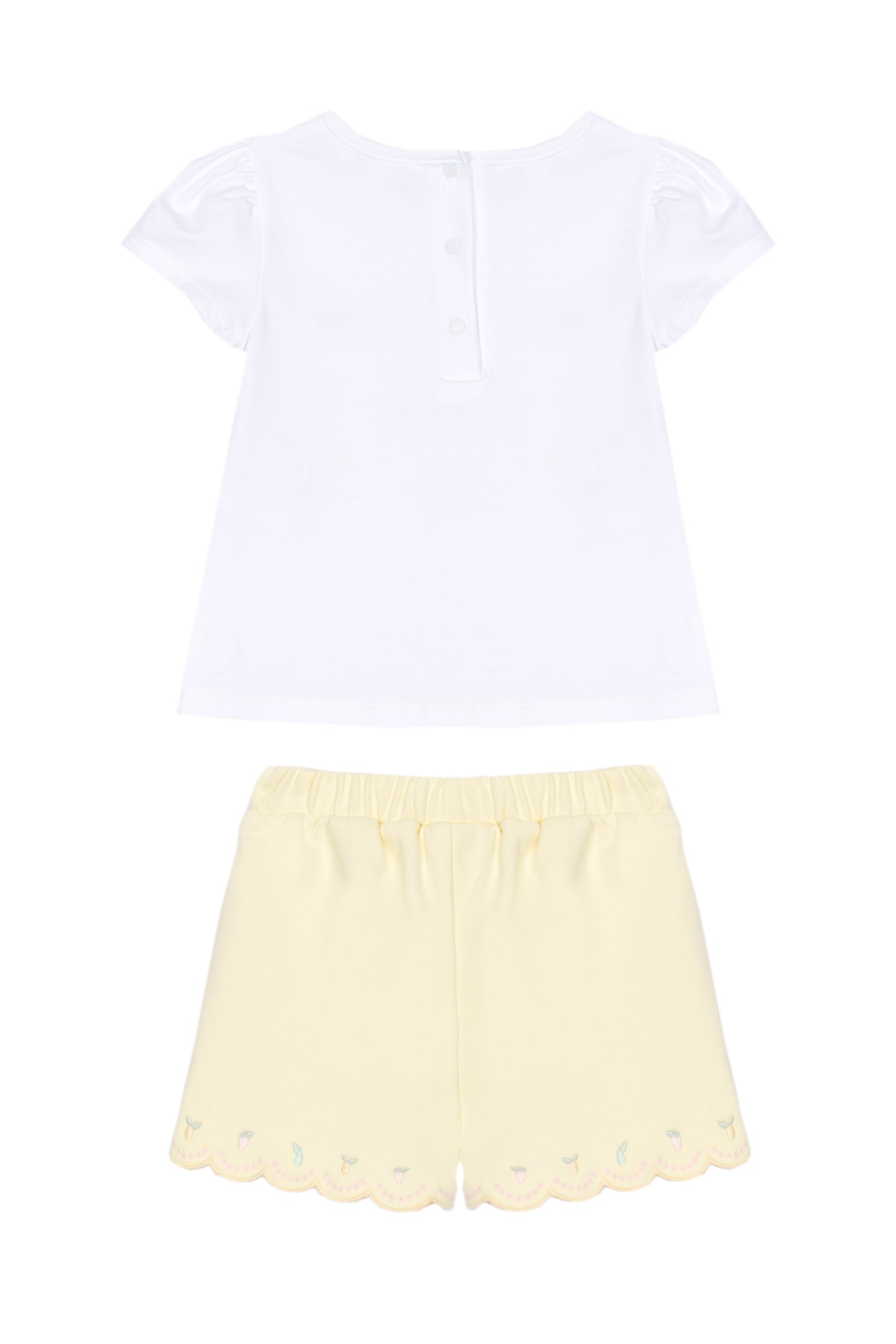 Yellow Butterfly Shorts Set