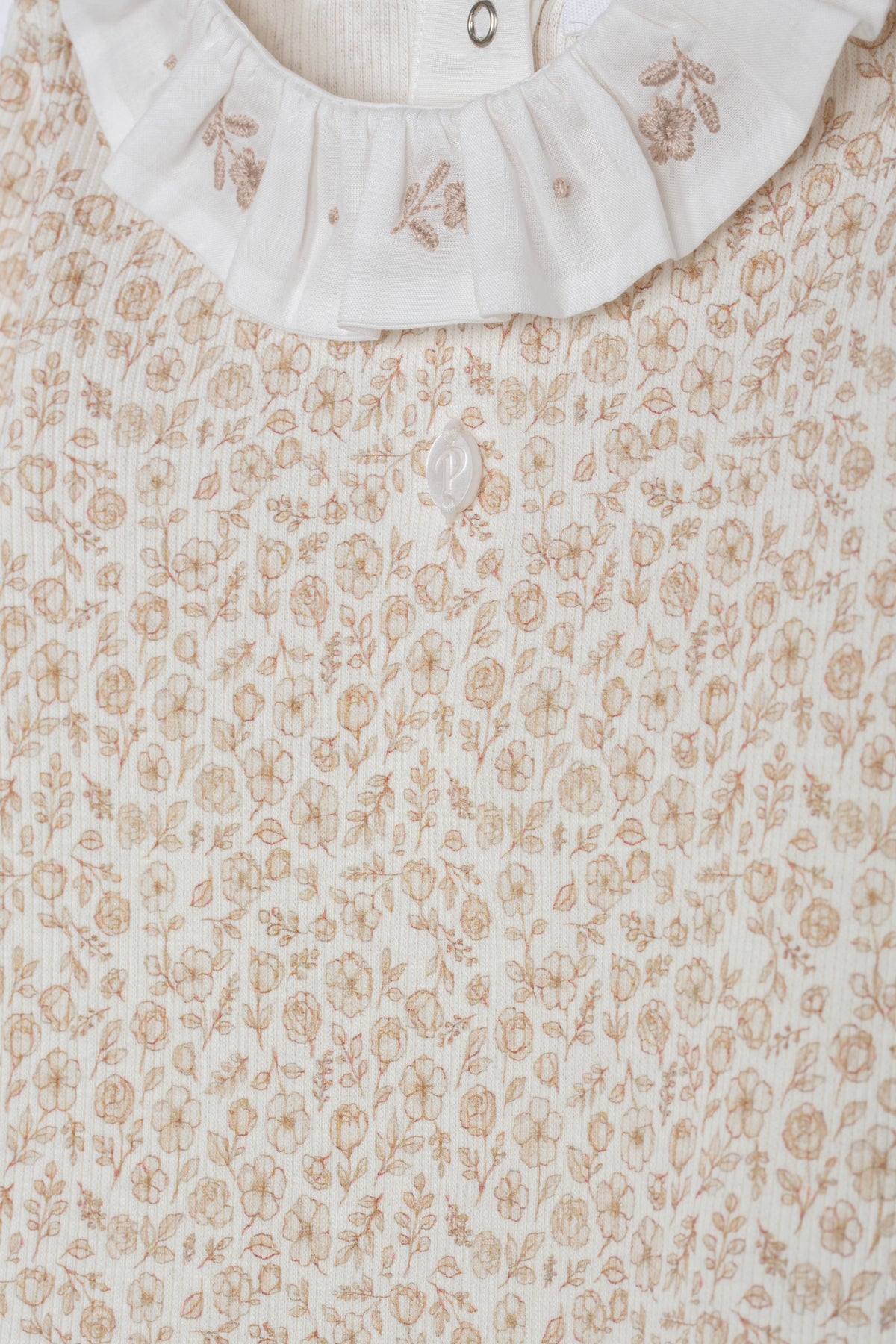 Beige Set with Floral Print