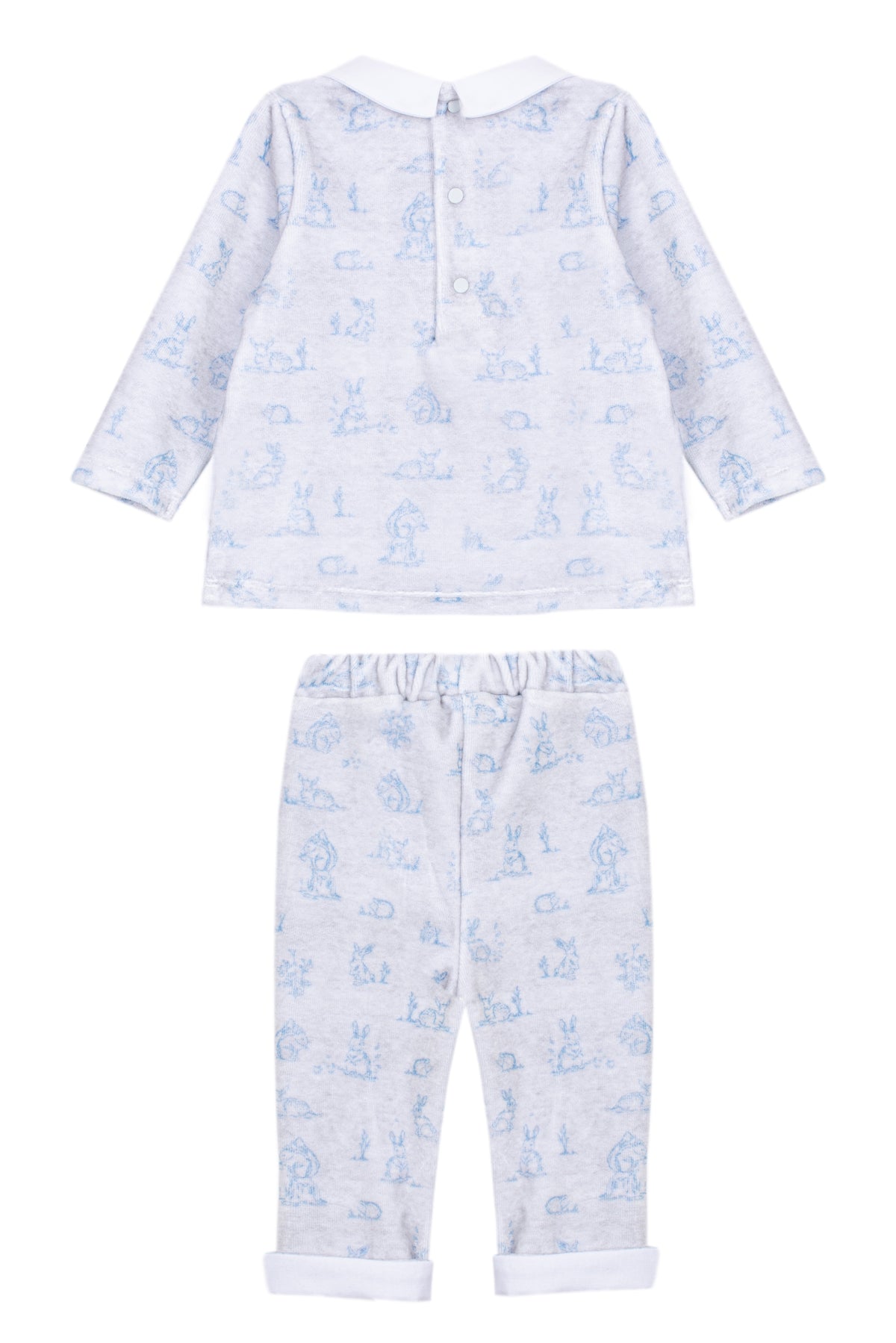 Blue Bunny Velour Printed Set