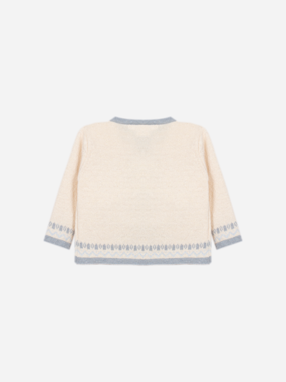 Ecru Cardigan with Checkered Pants Set