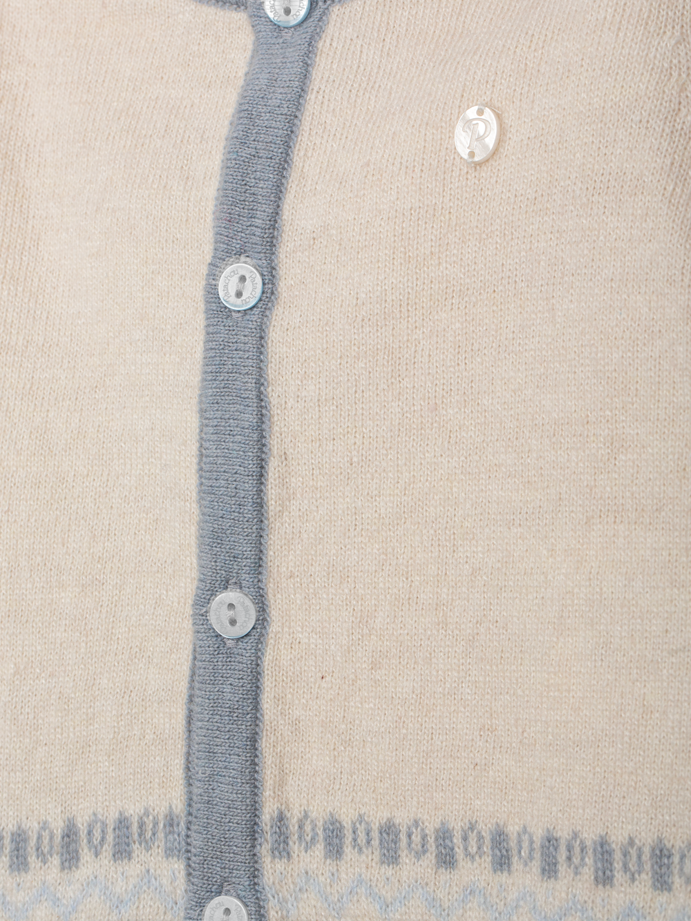 Ecru Cardigan with Checkered Pants Set