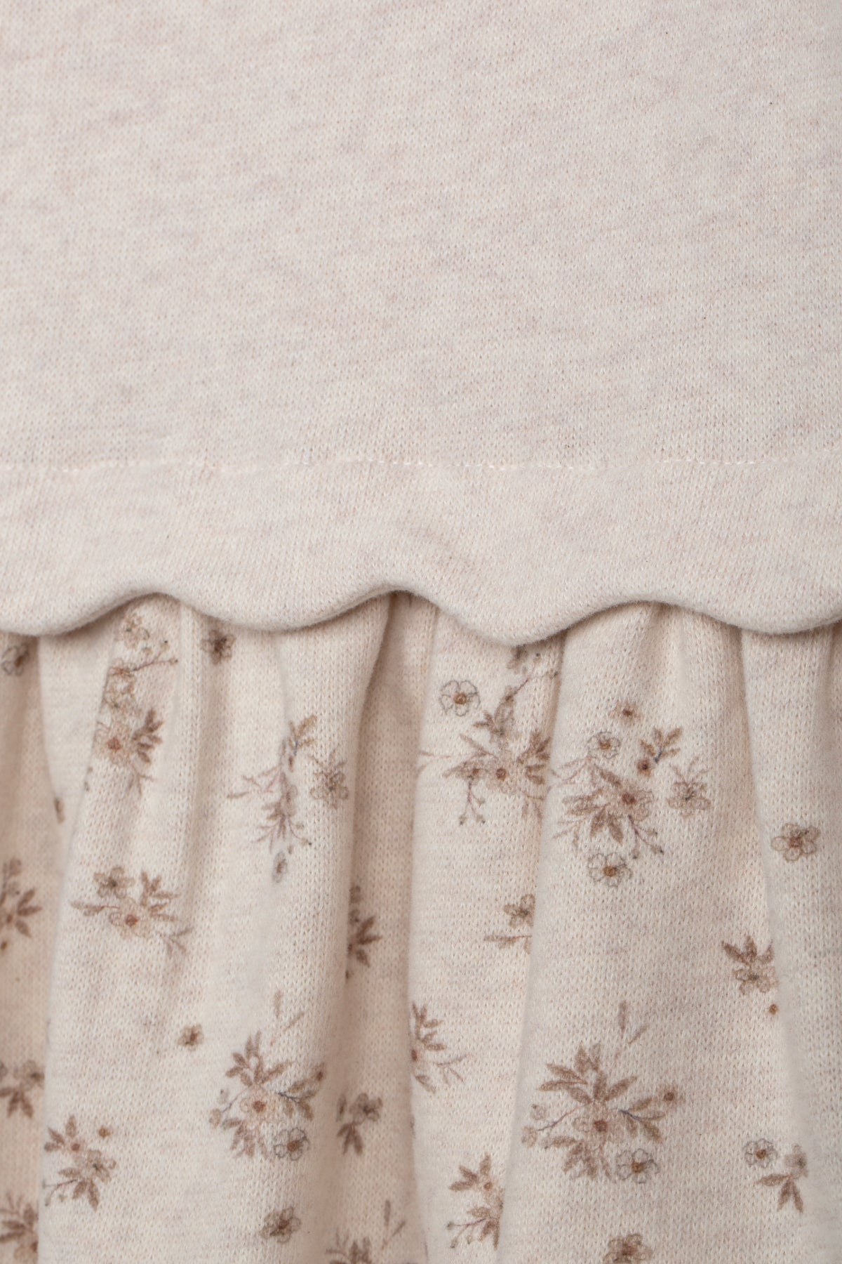 Beige Melange Velour Dress