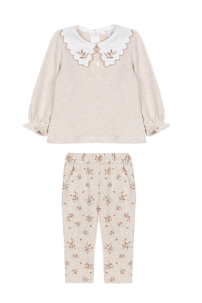 Beige Set with Embroidery