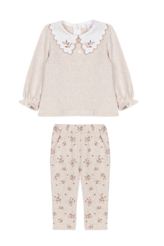 Beige Set with Embroidery