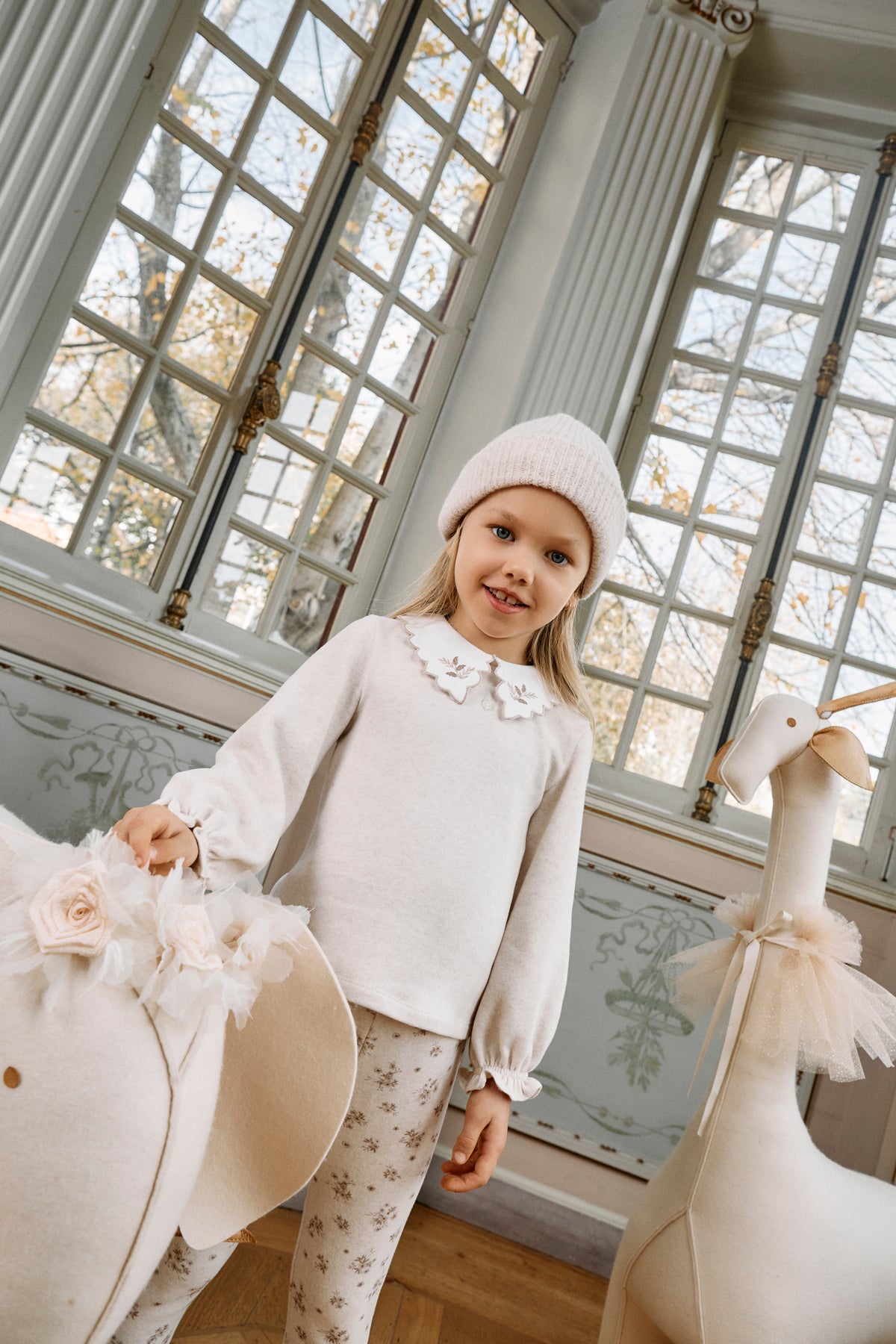 Beige Set with Embroidery
