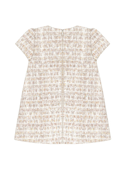 Sparkly Tweed Dress with Bow