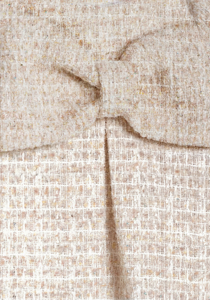 Sparkly Tweed Dress with Bow