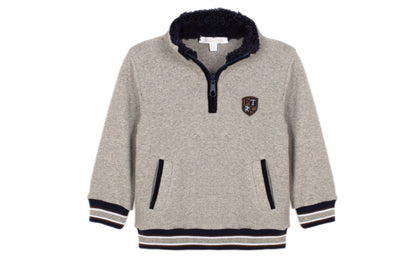 Grey Sweater with Zipper