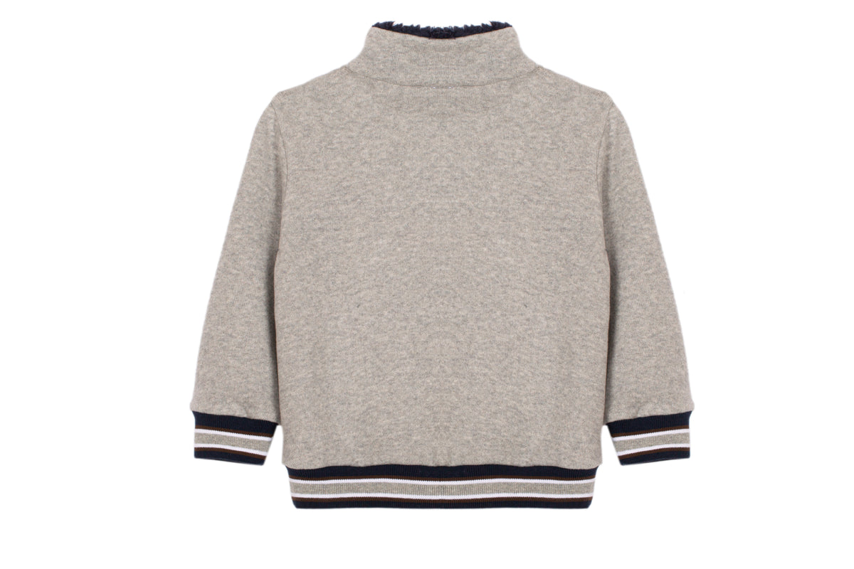 Grey Sweater with Zipper