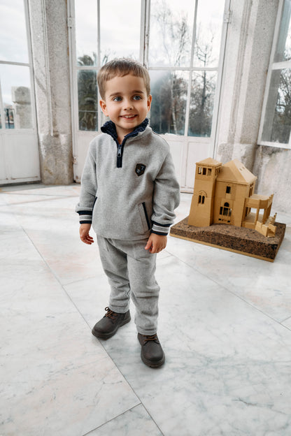 Grey Sweater with Zipper