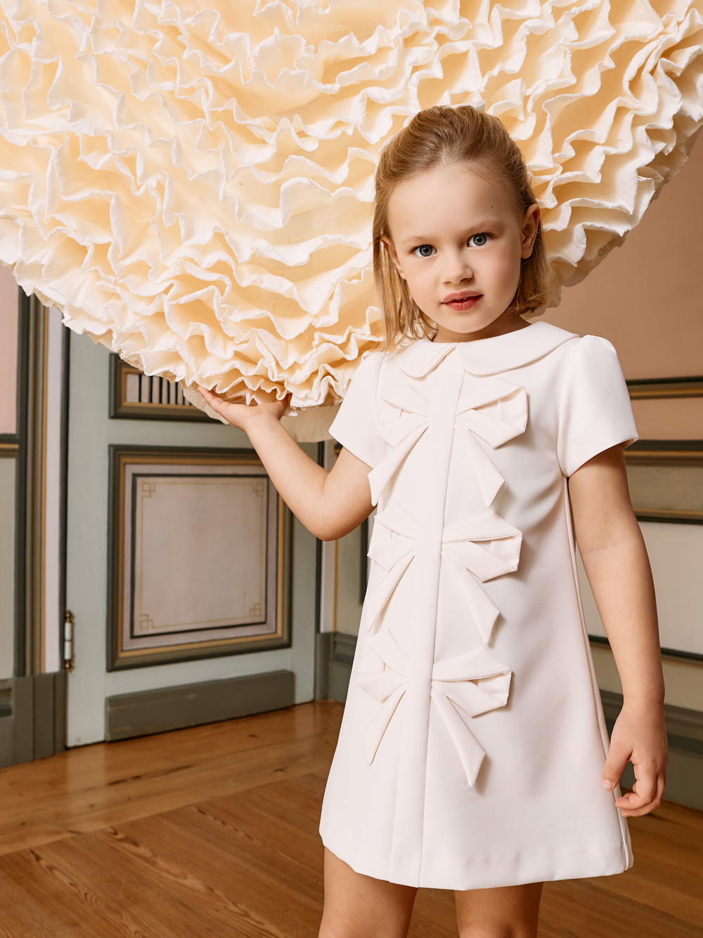 Ivory Dress with Bows