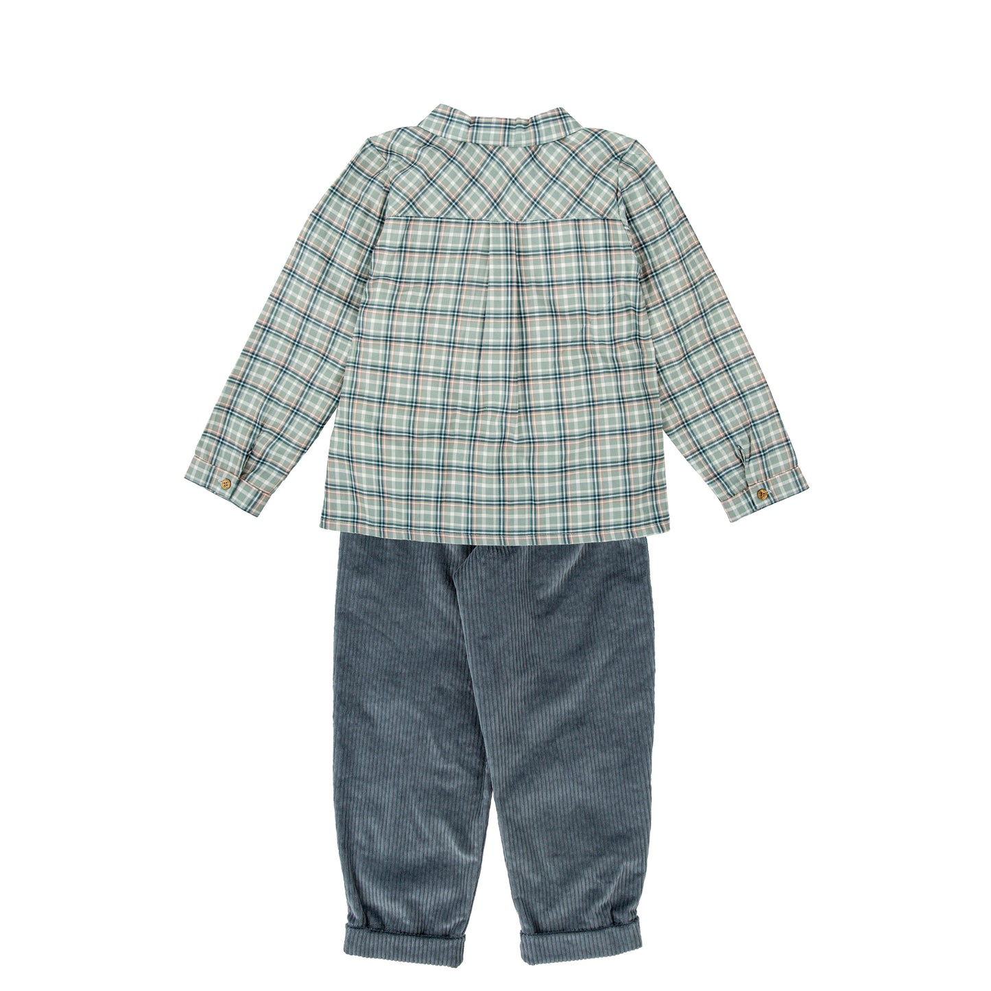 Ribera Plaid Corduroy Pants Set