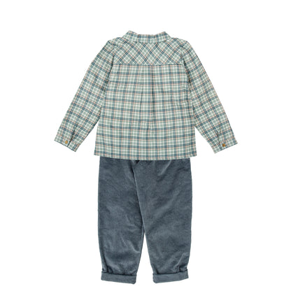 Ribera Plaid Corduroy Pants Set