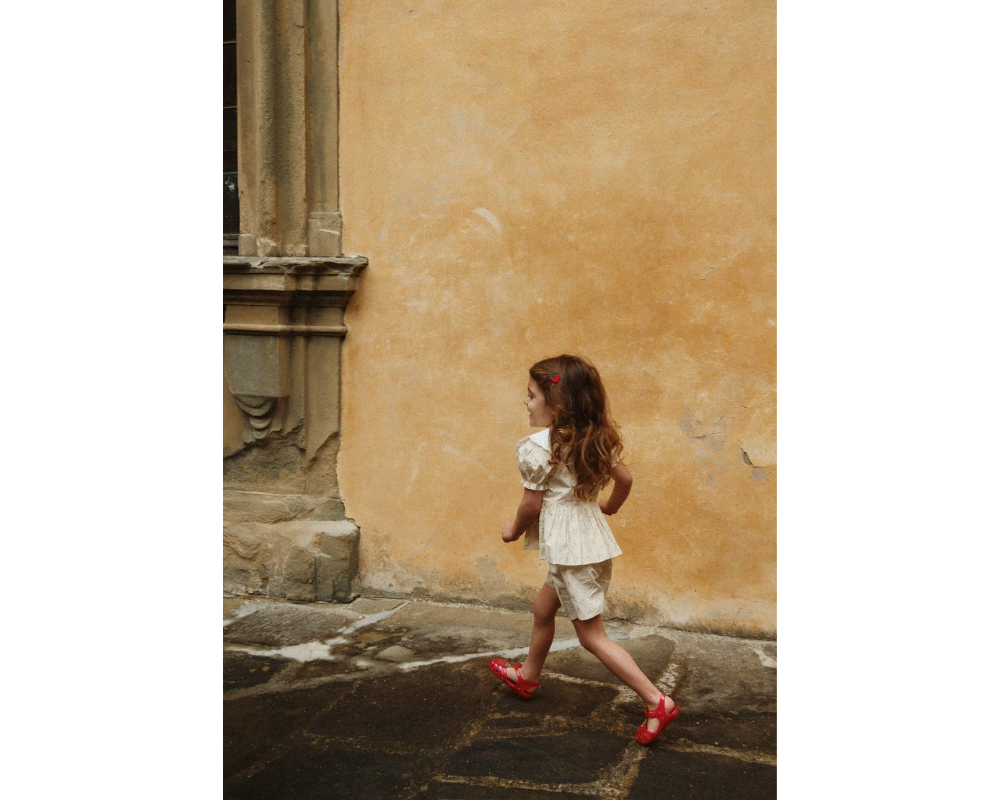 Coeur Collar Shorts Set - Ciel Mirage