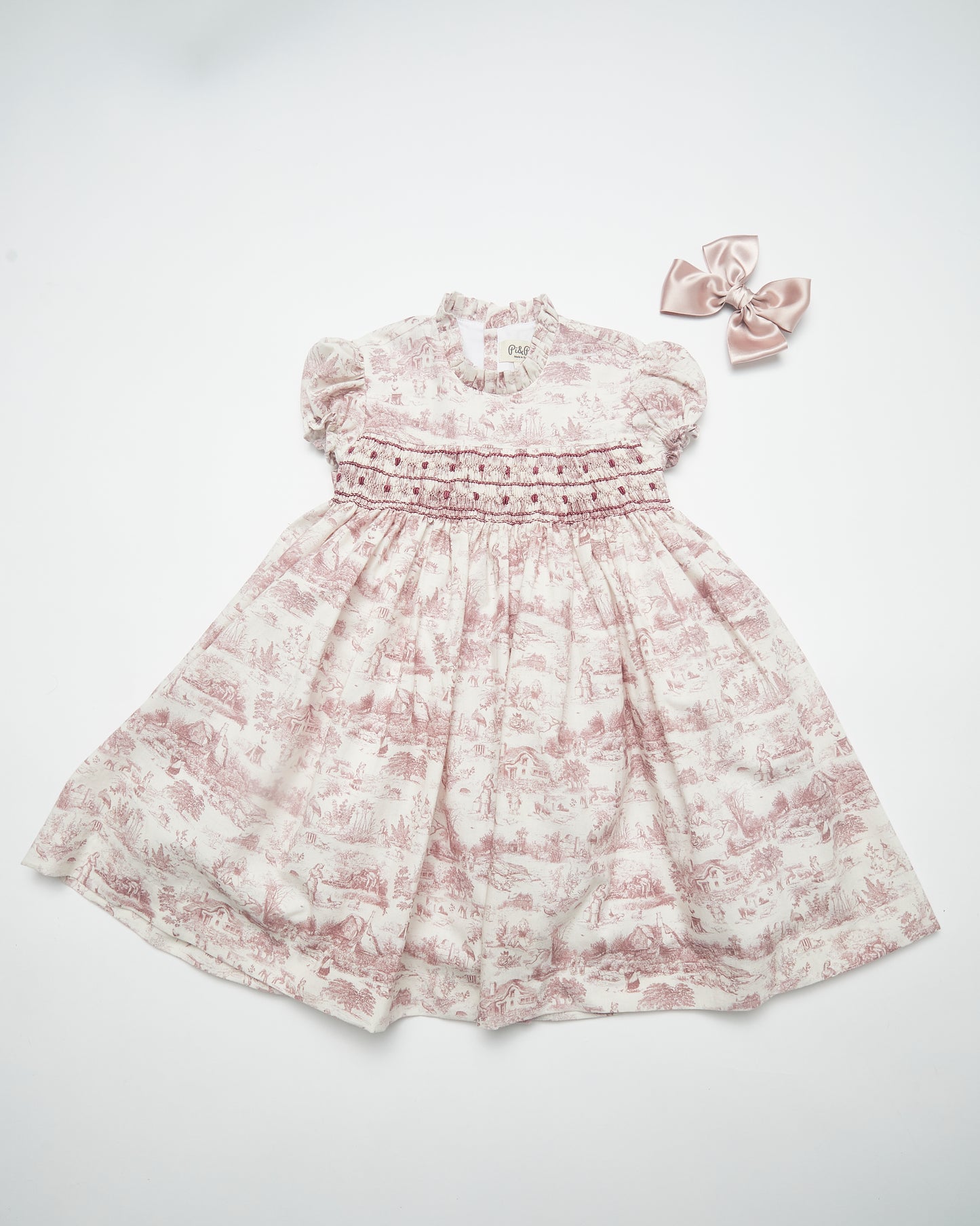 Classic Toile Handsmocked Dress