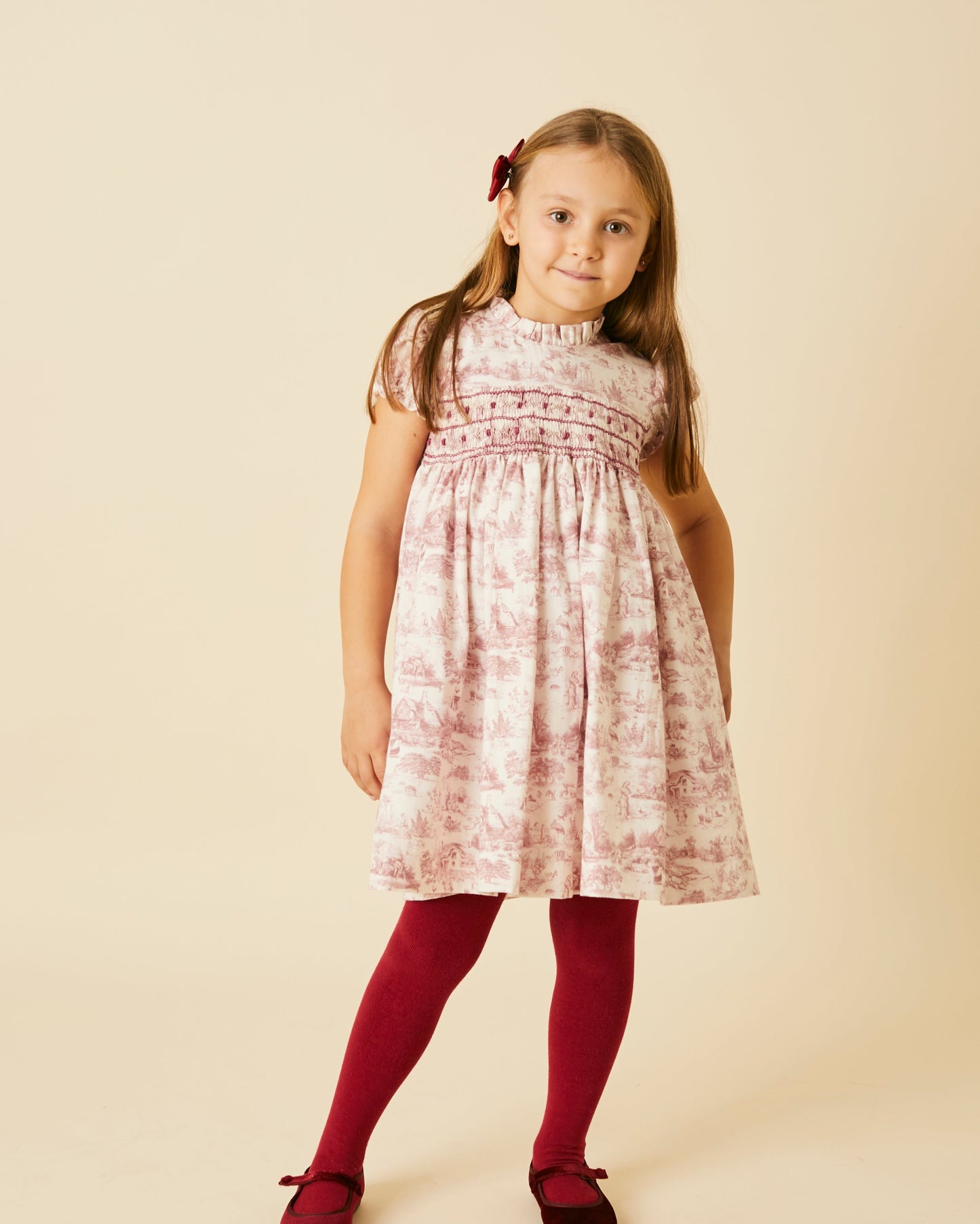 Classic Toile Handsmocked Dress