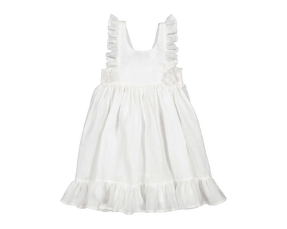 White Danita Frill Dress