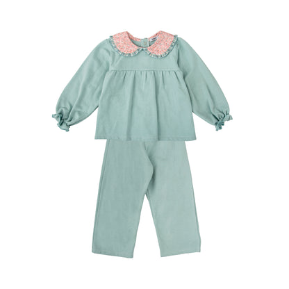 Ribera Collared Pants Set