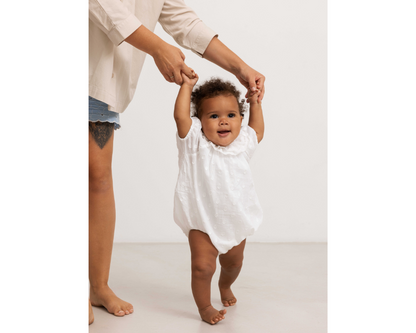 Rosetta Romper - Gentle White