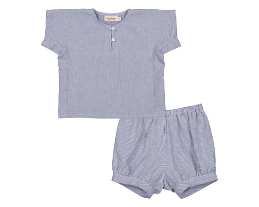 Tomba and Pablo Navy Stripe Baby Set