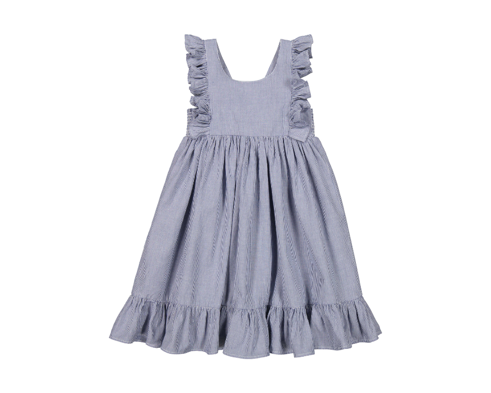 Navy Stripe Danita Frill Dress