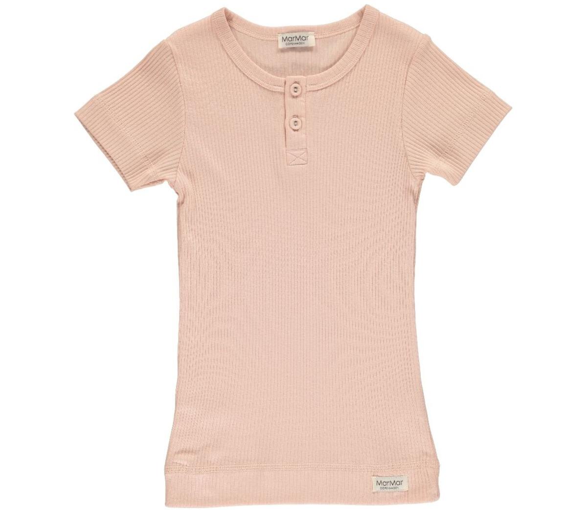 Short Sleeve Ribbed Henley Set - Pink