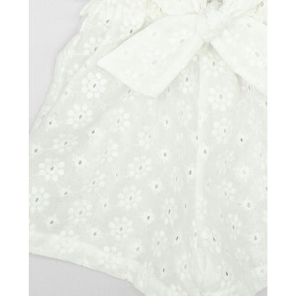 Embroidered Eyelet Cover Up Romper
