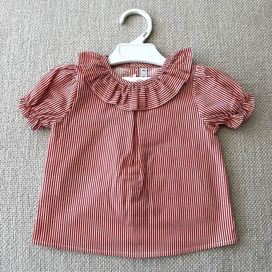 Red Striped Blouse