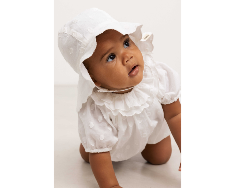 Rosetta Romper - Gentle White